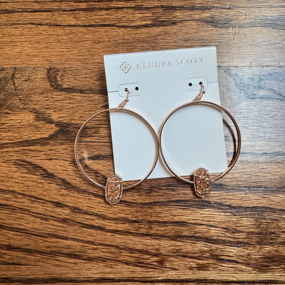 Kendra Scott Rose Gold Elora Hoop Earrings